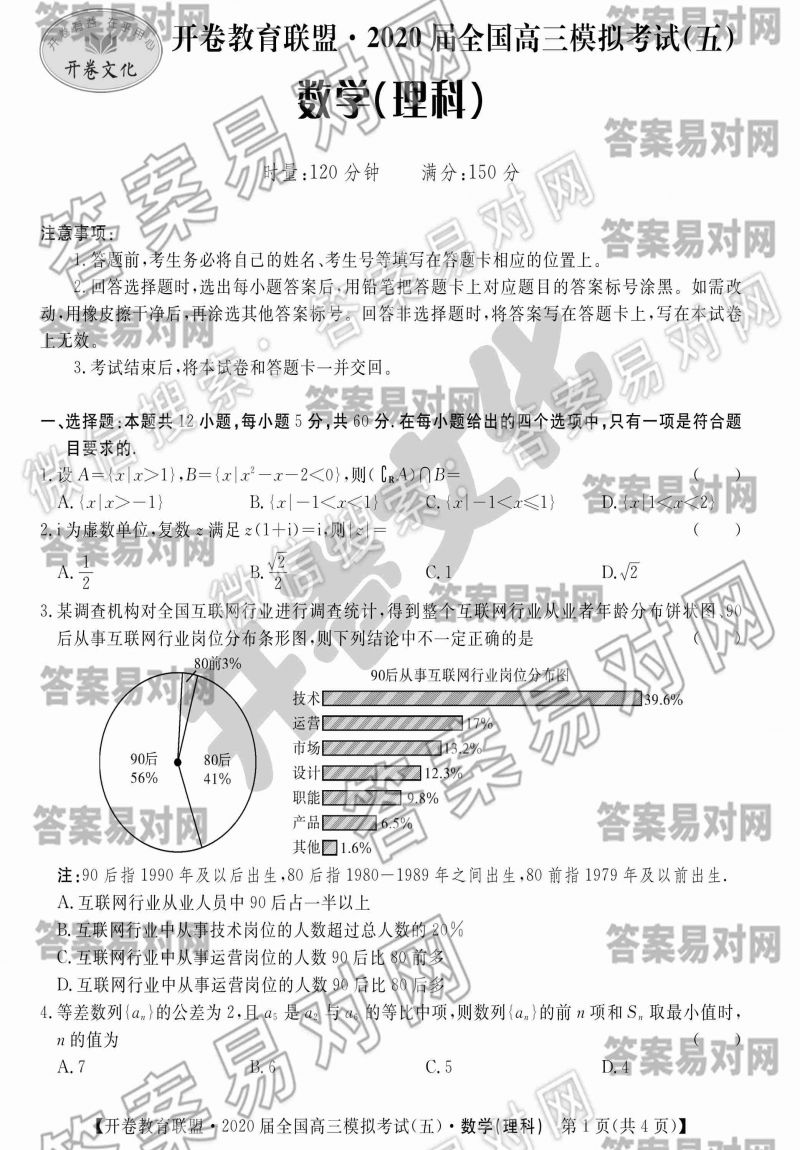 ������������2020��ȫ������ģ�⿼�ԣ��壩��ѧ�����ƣ���ͼƬ